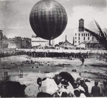 Carrera internacional de globus, Copa Gordon Bennet, a Barcelona, 1907. AGDB. Fons i autoria. Antoni Gallardo i Garriga.