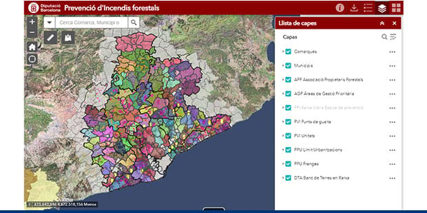 Visor dels datasets de prevenció d’incendis