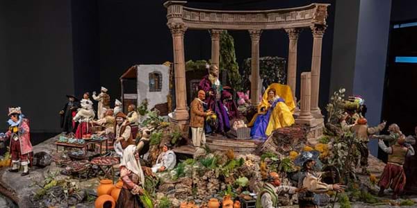 El pessebre napolità exposat a Can Serra és una cessió del Museu Tèxtil de Terrassa