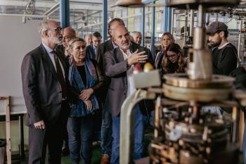 Miquel Soler en un moment de la visita guiada