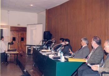 Tribunal: Ramon Rovira, Esteve Costajussà, Gastón Mercader 8director), Feliu Marçal (delegat politècnica), Jordi Planagumà, Tomás Jover i Xavier Vilà. Al fons Eugènia Conesa fent la presentació.