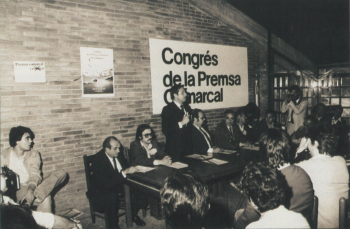 Una imatge del congrés de Canyamars, el 1981.