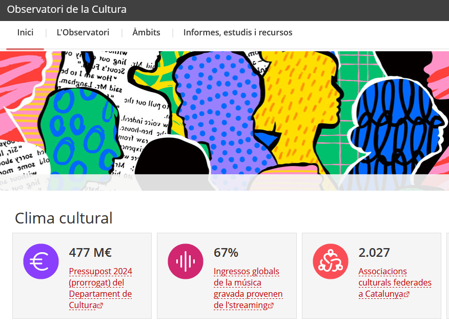 Web de l'Observatori de la Cultura