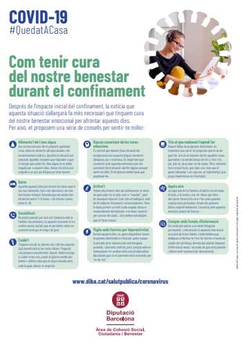 Com tenir cura del nostre benestar durant el confinament