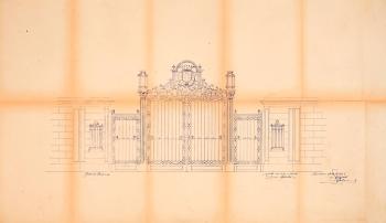 Plànol d’emplaçament del projecte del Pavelló Blau, 1929. Autoria: Josep Goday. Fons: Diputació de Barcelona. (CAT AGDB C-383 exp. 2)